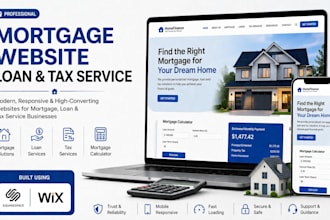 wix mortgage website with calculator squarespace loan and tax service website