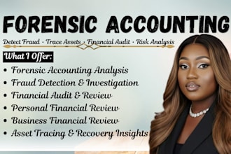 do forensic accounting, asset tracing, fraud investigation and financial audit