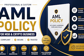 create aml compliance policy for your msb or crypto business