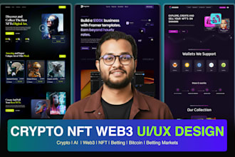 design a modern web3 UI UX for crypto, nft websites