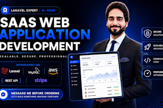 build a saas web application or multi tenant system using laravel