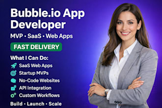 build your bubble io app mvp saas web app automation system and no code website