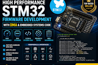 develop high performance stm32 firmware with dma and embedded systems code