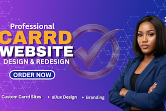 design carrd website, carrd landing page or carrd portfolio website