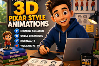 create 3d pixar style ai animation video 3d ai storytelling ai cartoon animation