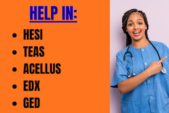 help in hesi, teas, edx, acellus