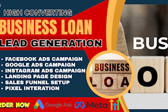 business loan leads business funding leads, loan broker marketing facebook ads