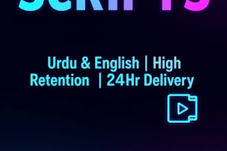 write a professional youtube video script in urdu or english