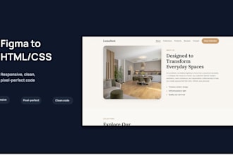 convert figma to responsive HTML CSS website