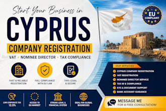 register your cyprus company with vat, nominee director and full tax compliance