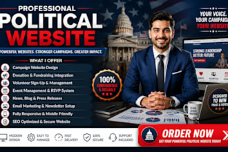 do professional political website, campaign  candidate site