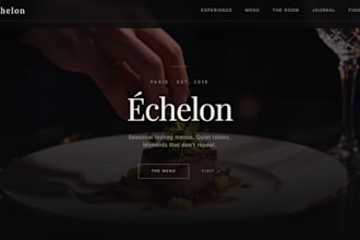 design and build a stunning restaurant site for you