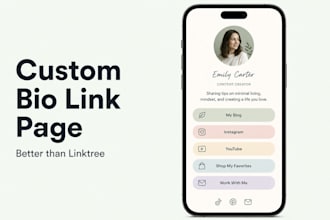 create a custom bio link website better than linktree