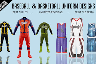 do custom baseball basketball sublimation jersey design