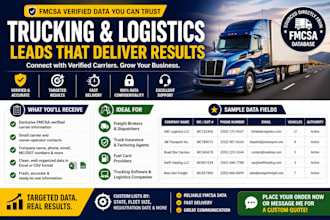 do logistics trucking leads, small carriers cold leads, and the fmcsa database