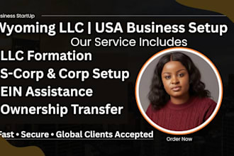 register wyoming llc, s corp, corp and handle dissolution and ownership transfer