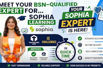 assist with capella ,sophia learning, milestones and touchstones