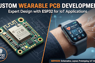 develop smart wearable pcb with esp32 for iot applications