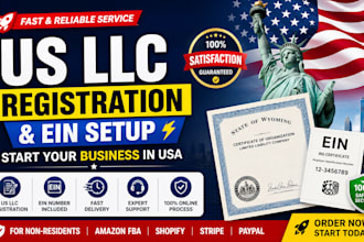 setup US llc with ein for business and online sellers
