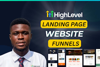 build gohighlevel landing page, funnel and ghl website