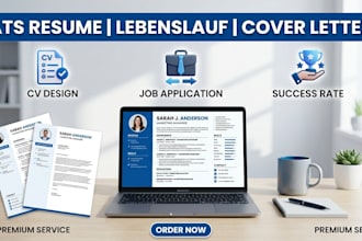 create a professional ats resume, german lebenslauf and cover letter