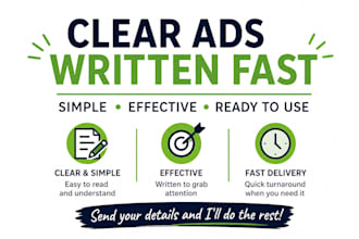write a clear and effective ad or listing for anything