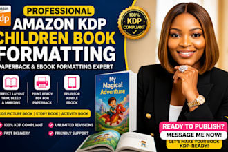 professionally format kids picture book for KDP paperback and ebook formatting