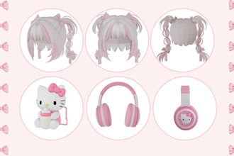 ugc kit for roblox, hair, bag, and headphone