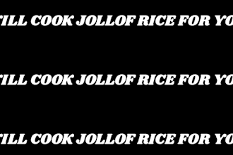 cook delicious jollof riice and chicken for you