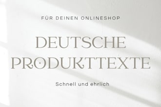 professionelle produktbeschreibungen für deinen onlineshop