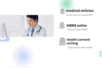 write medical articles and health content professionally