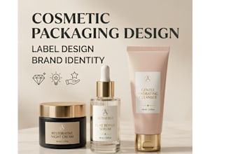 design modern cosmetic and skincare packaging and label design