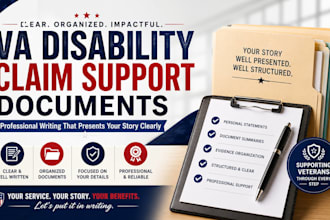 create VA disability claim support documents