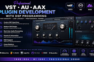 create advanced audio effects and synth plugins using juce dsp, vst3, au, aax