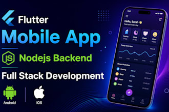 build a flutter app with nodejs backend