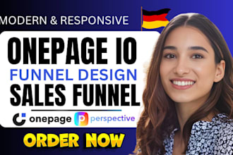 build a high converting onepage io website and  perspective lead sales funnel