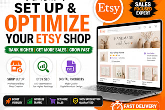 design etsy digital product, etsy SEO, etsy shop setup, etsy store, etsy