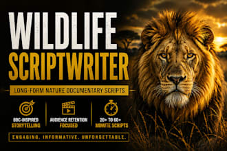 write wildlife and nature documentaries in bbc style
