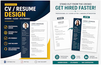 design a professional CV and resume for job applications
