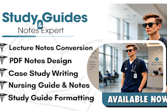 create study notes, nursing notes, medical summaries and case studies