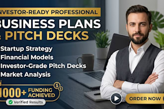 write a business plan investor ready and pharmaceutical plan biotech pitch deck