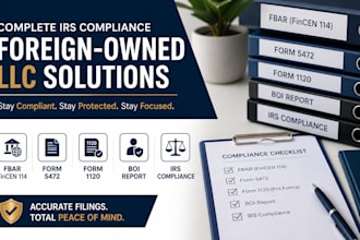 file fbar fincen 114, form 5472, 1120, boi report and irs compliance for you