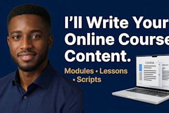 write online course content and elearning modules for course creators