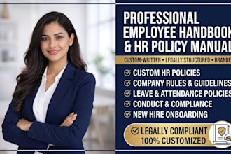 create professional employee handbook HR policy manual company handbook