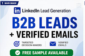 find linkedin b2b leads with verified emails