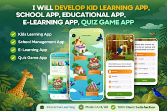 develop e learning app, educational app, kid learning app, online tutor app