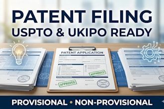 file patent application uspto ukipo provisional non provisional patent filing