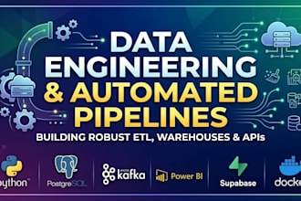 build python etl pipelines, postgres data warehouses and apis