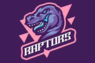create awesome rex raptor mascot logo for your brand