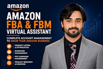 manage your amazon seller central account, fba, fbm, and PPC